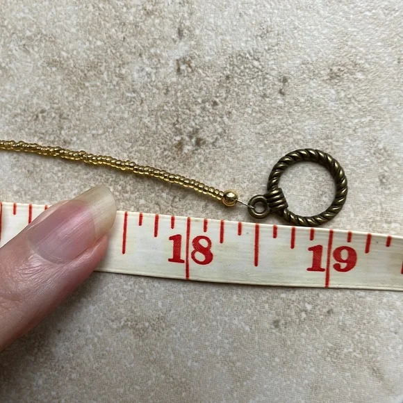 citrine gemstone necklace seed beads necklace - Picture 10 of 16